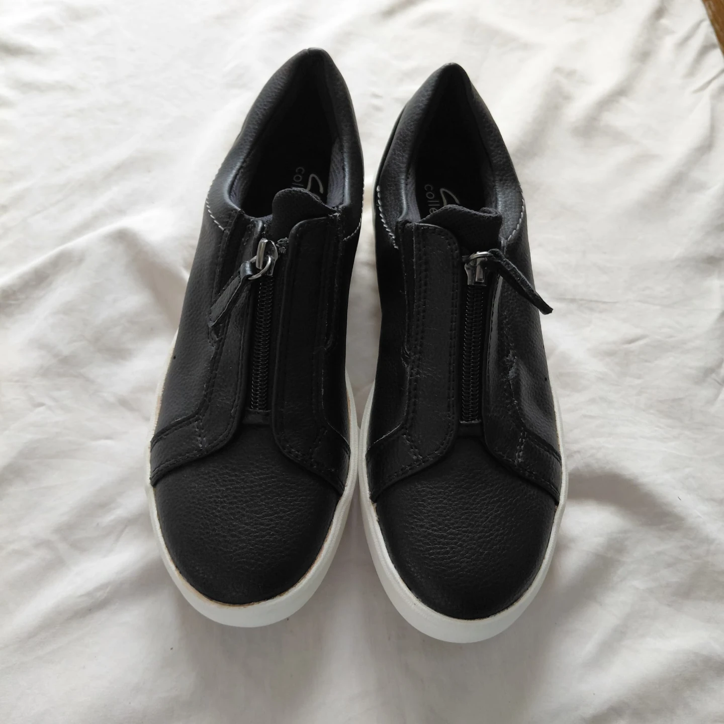 Clarks Collection Black Zip Sneakers