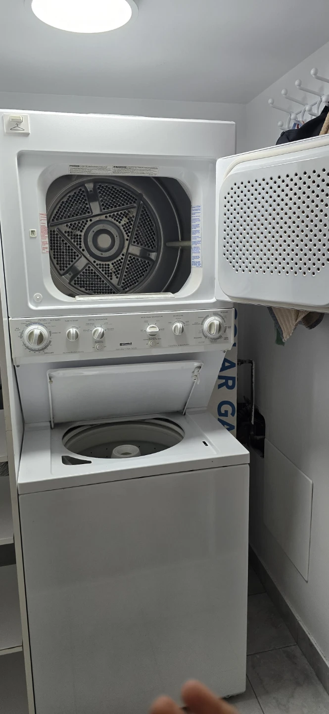 White Stackable Washer and Dryer Set - photo 2