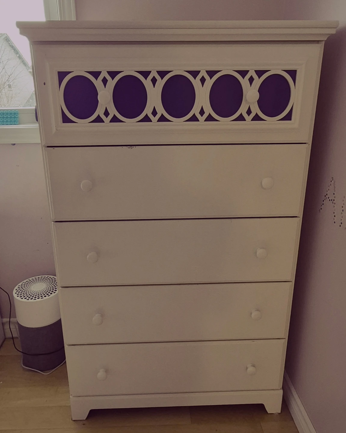 White Bedroom Furniture Set - Dresser, Nightstand, Bed Frame - photo 3