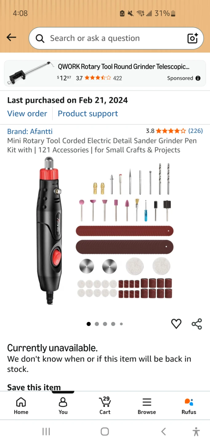 Afantti Mini Rotary Tool Kit with 121 Accessories - photo 5