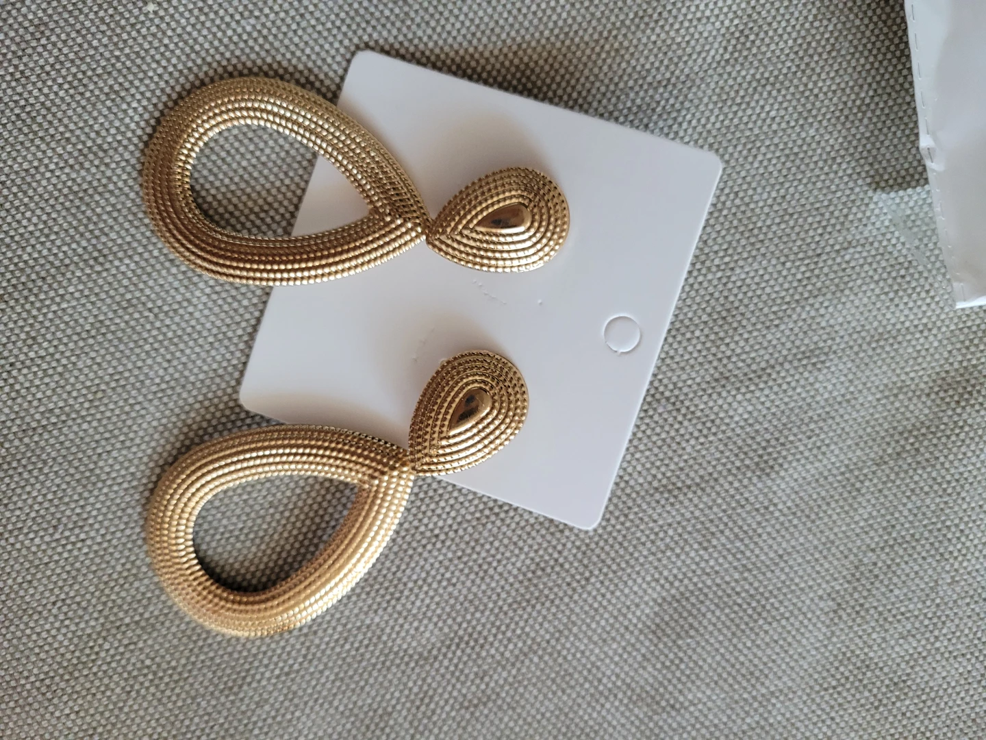 Gold Tone Statement Earrings