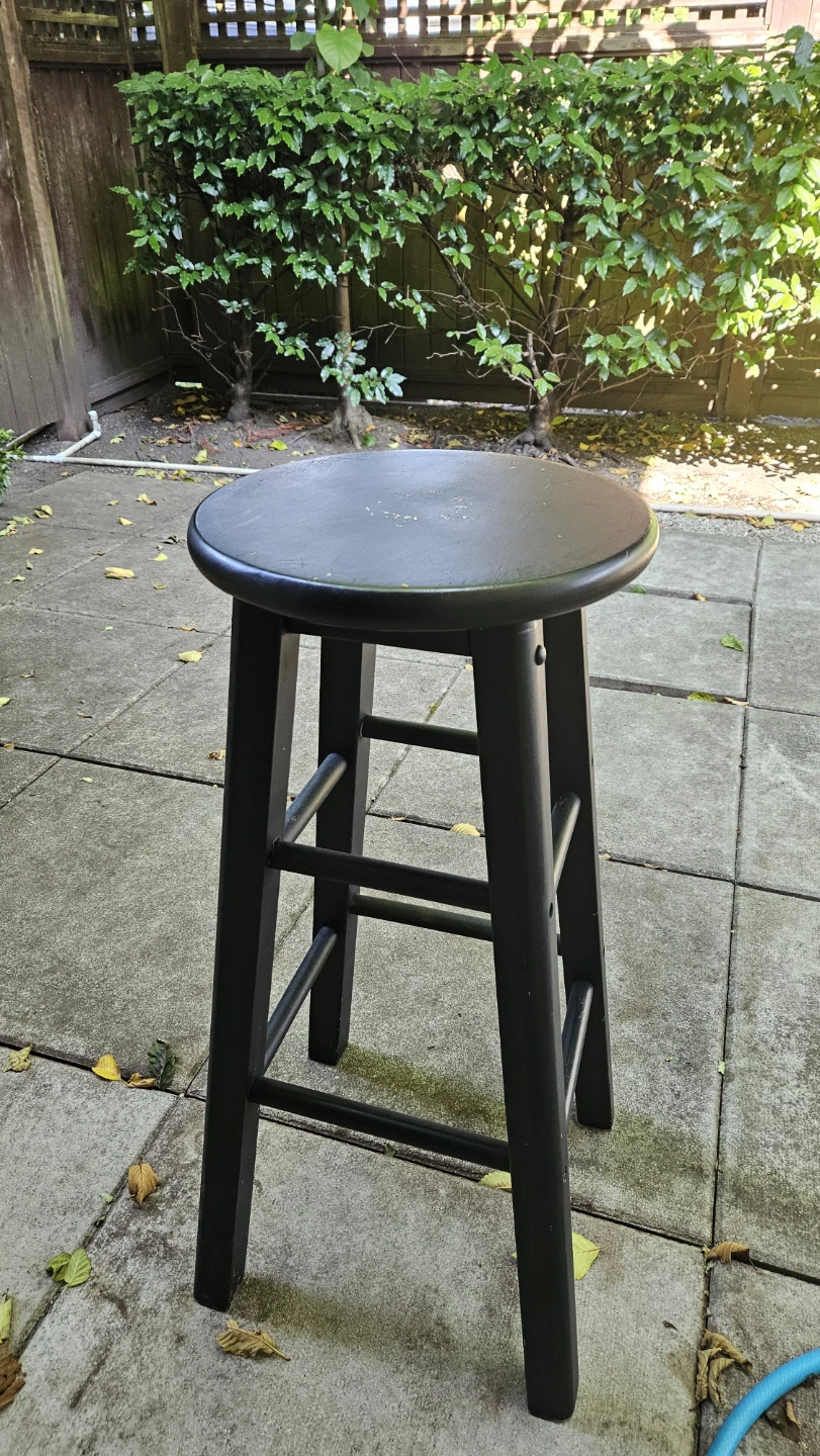 Black Wooden Stool