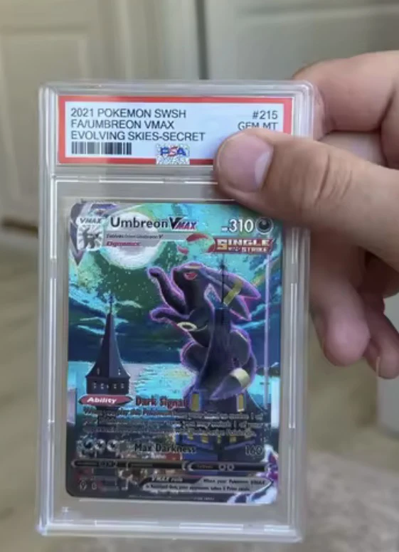 PSA Graded Umbreon VMAX #215 - Evolving Skies Secret