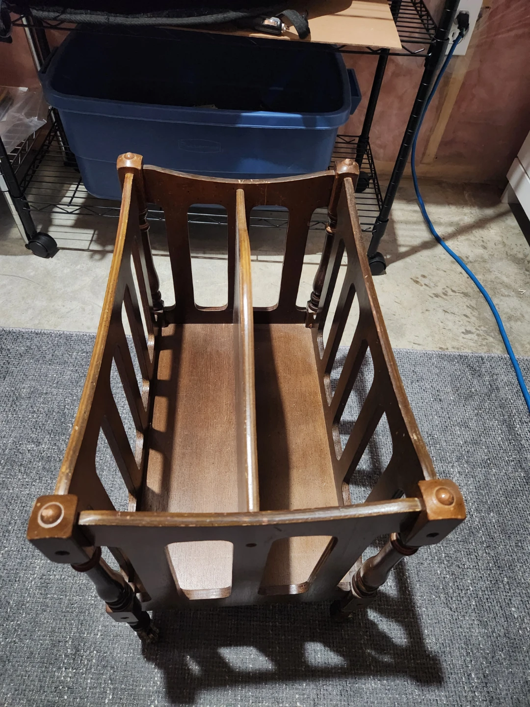 Vintage Wooden Magazine Holder - photo 2