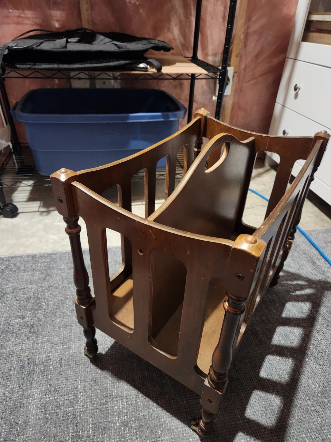 Vintage Wooden Magazine Holder - photo 5