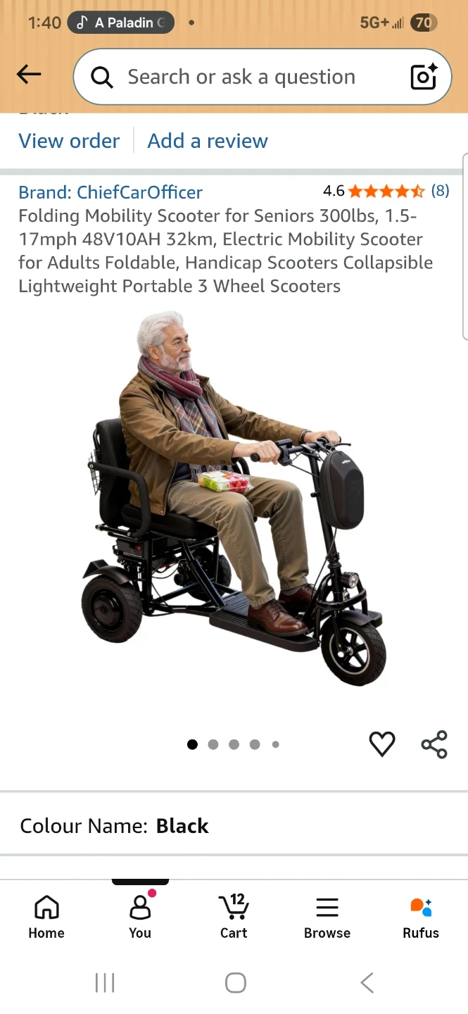 ChiefCarOfficer Folding Mobility Scooter