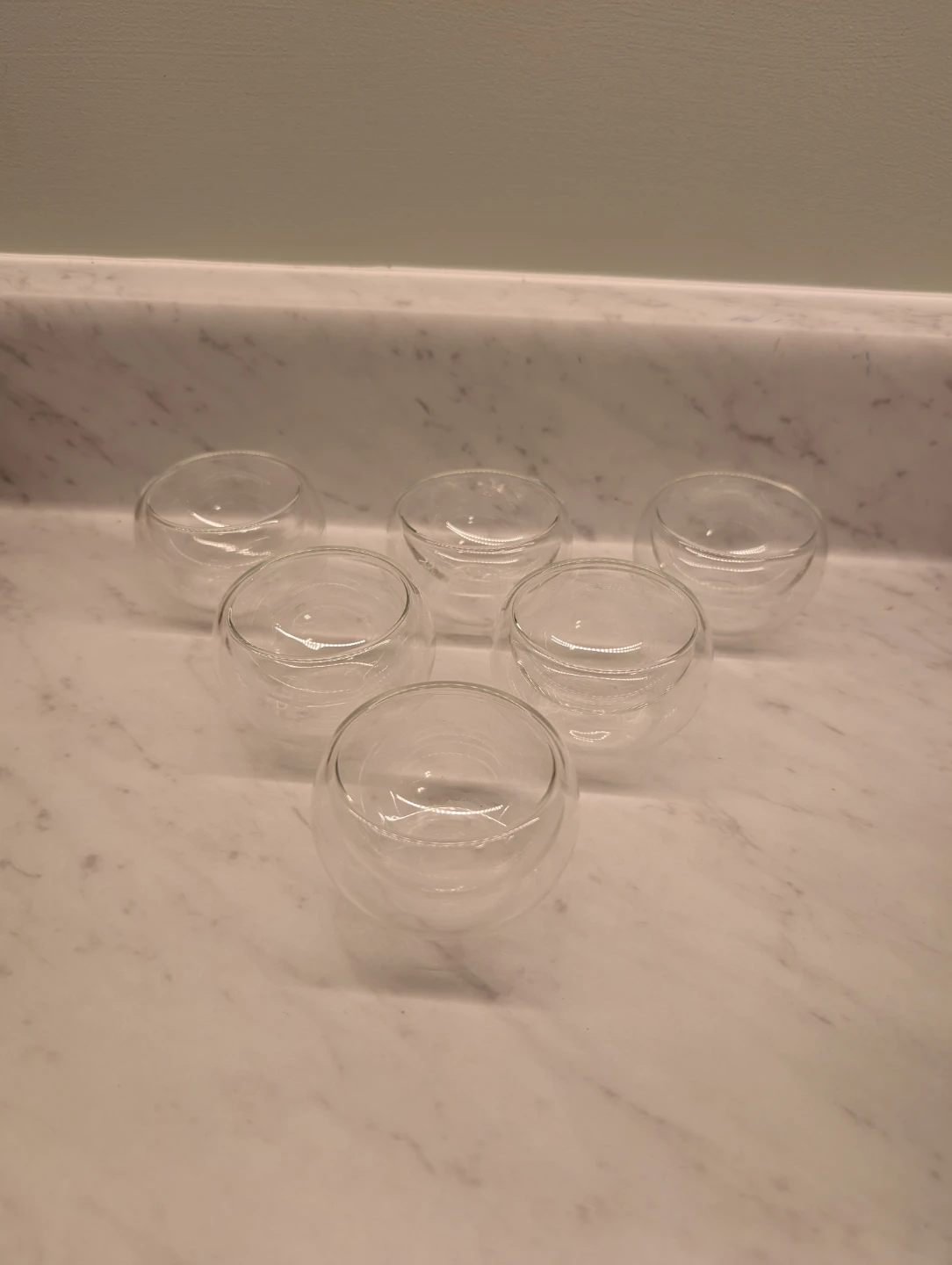 6 Double Walled Tea Glasses