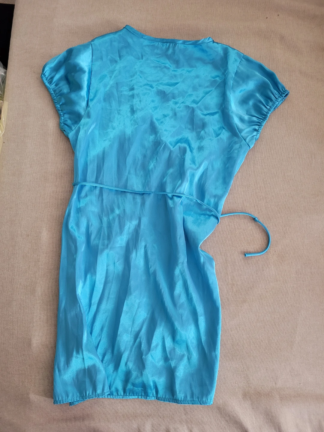 Rue 21 Blue Satin-like Short Sleeve Top - photo 2