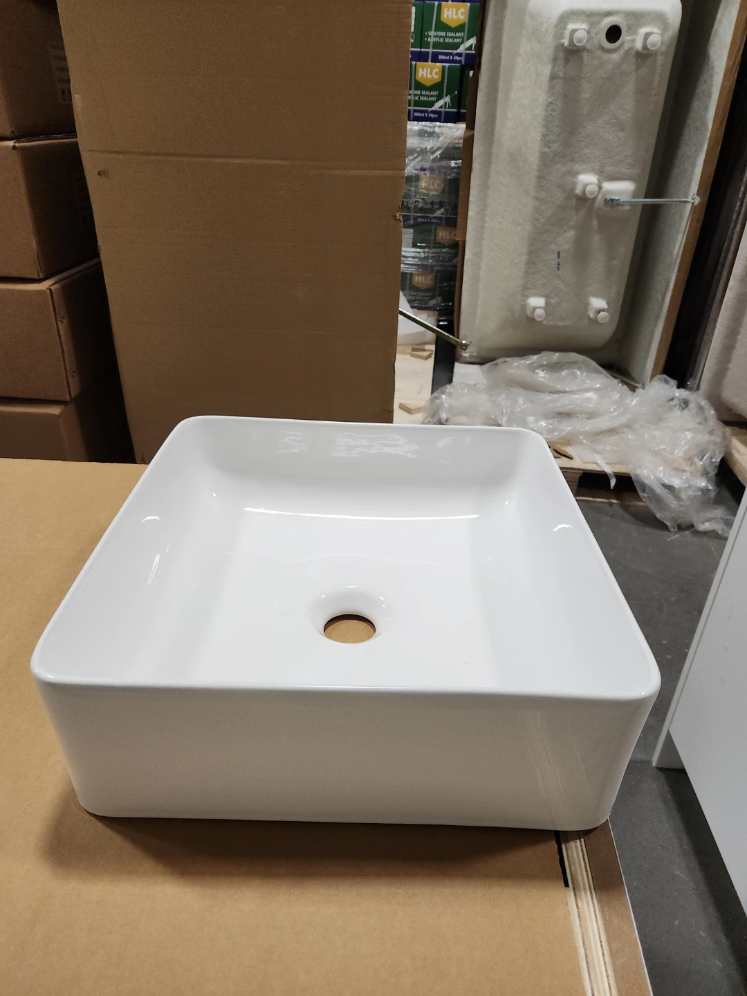 White Square Vessel Sink - photo 2