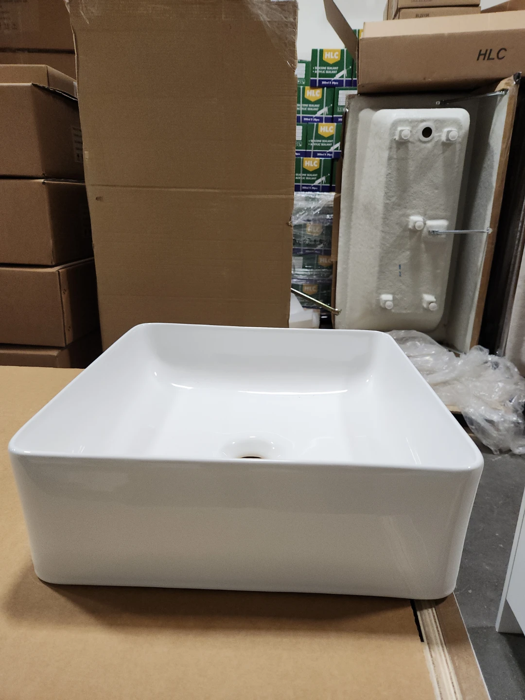 White Square Vessel Sink - photo 3