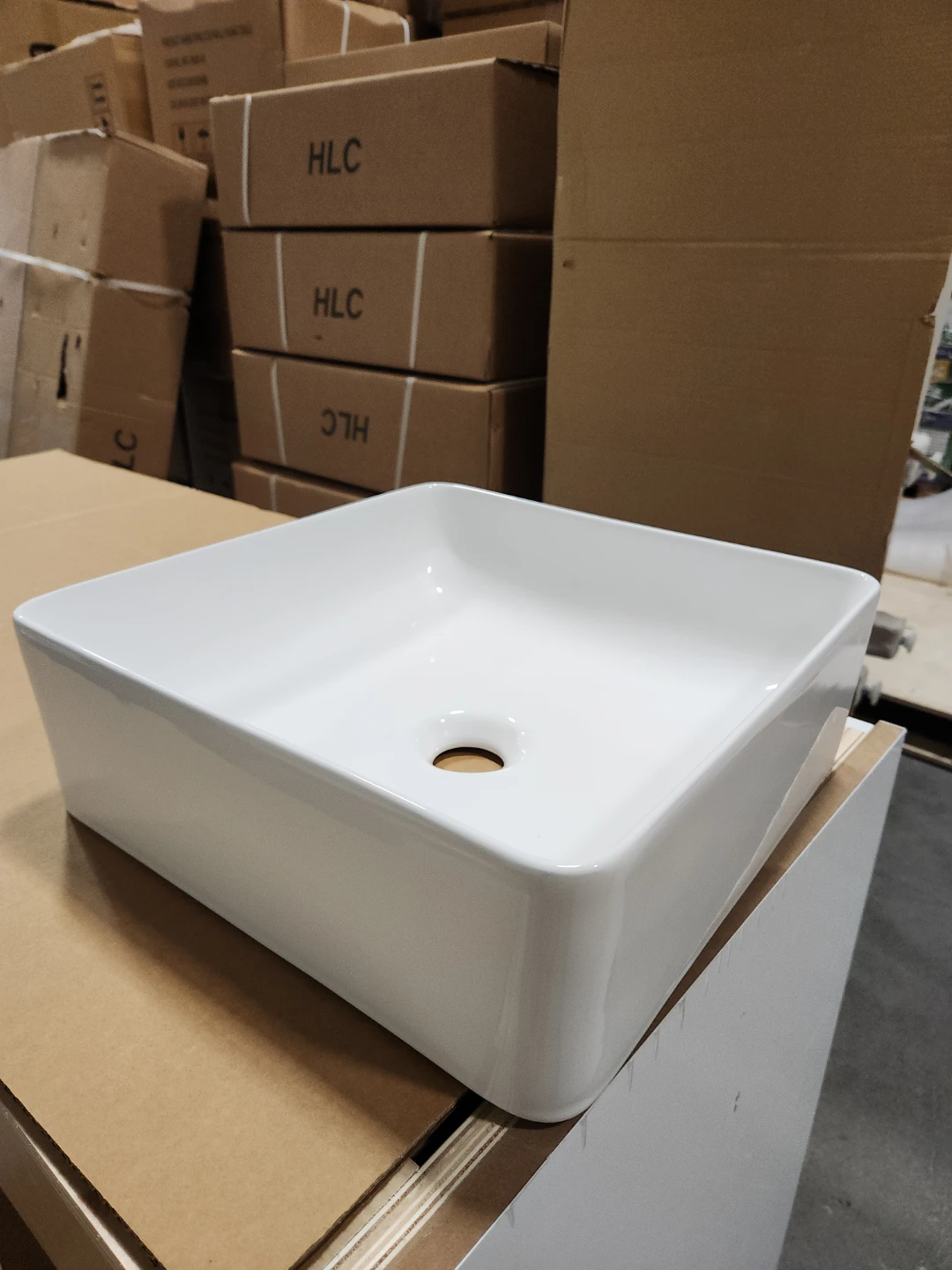 White Square Vessel Sink - photo 4