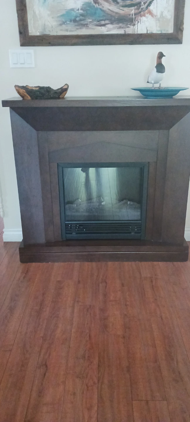 Dark Wood Electric Fireplace - photo 2