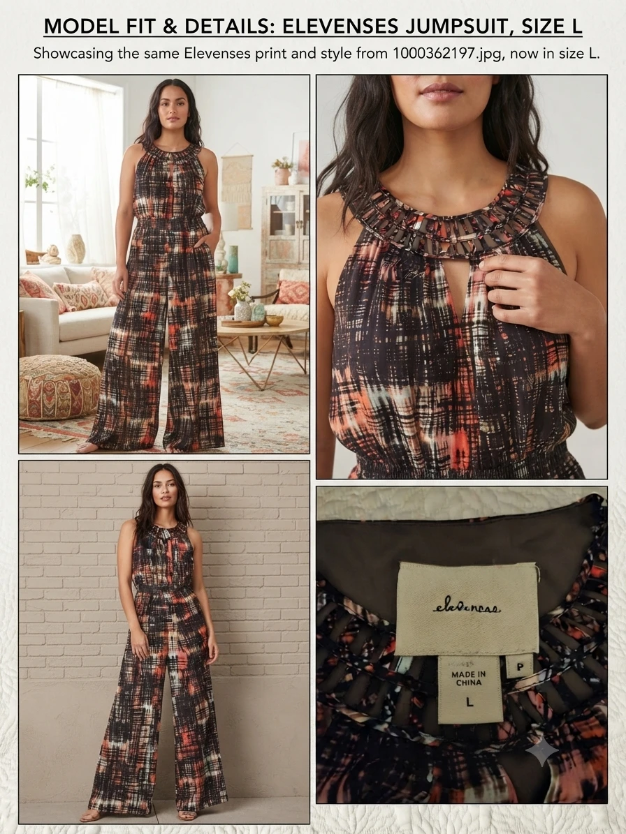 ELEVENSES  Anthropologíe  Jumpsuit Size L