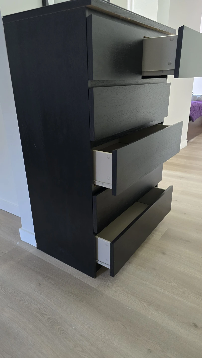 Black 6-Drawer Dresser - photo 2