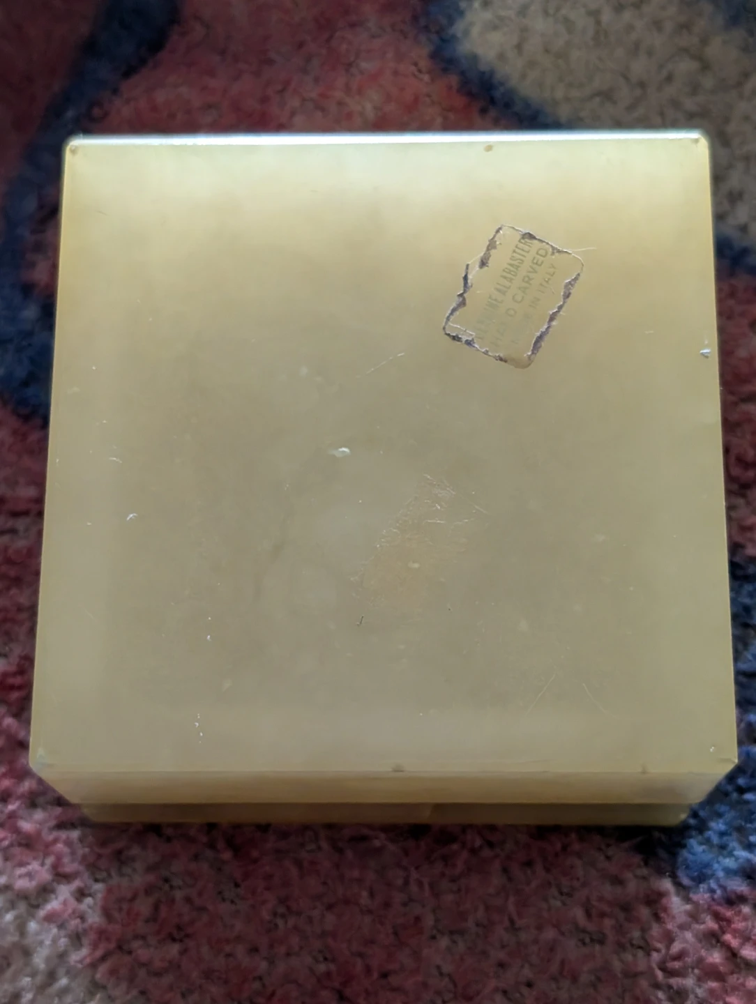 Genuine Alabaster Hand Carved Trinket Box Made in Italy - photo 4