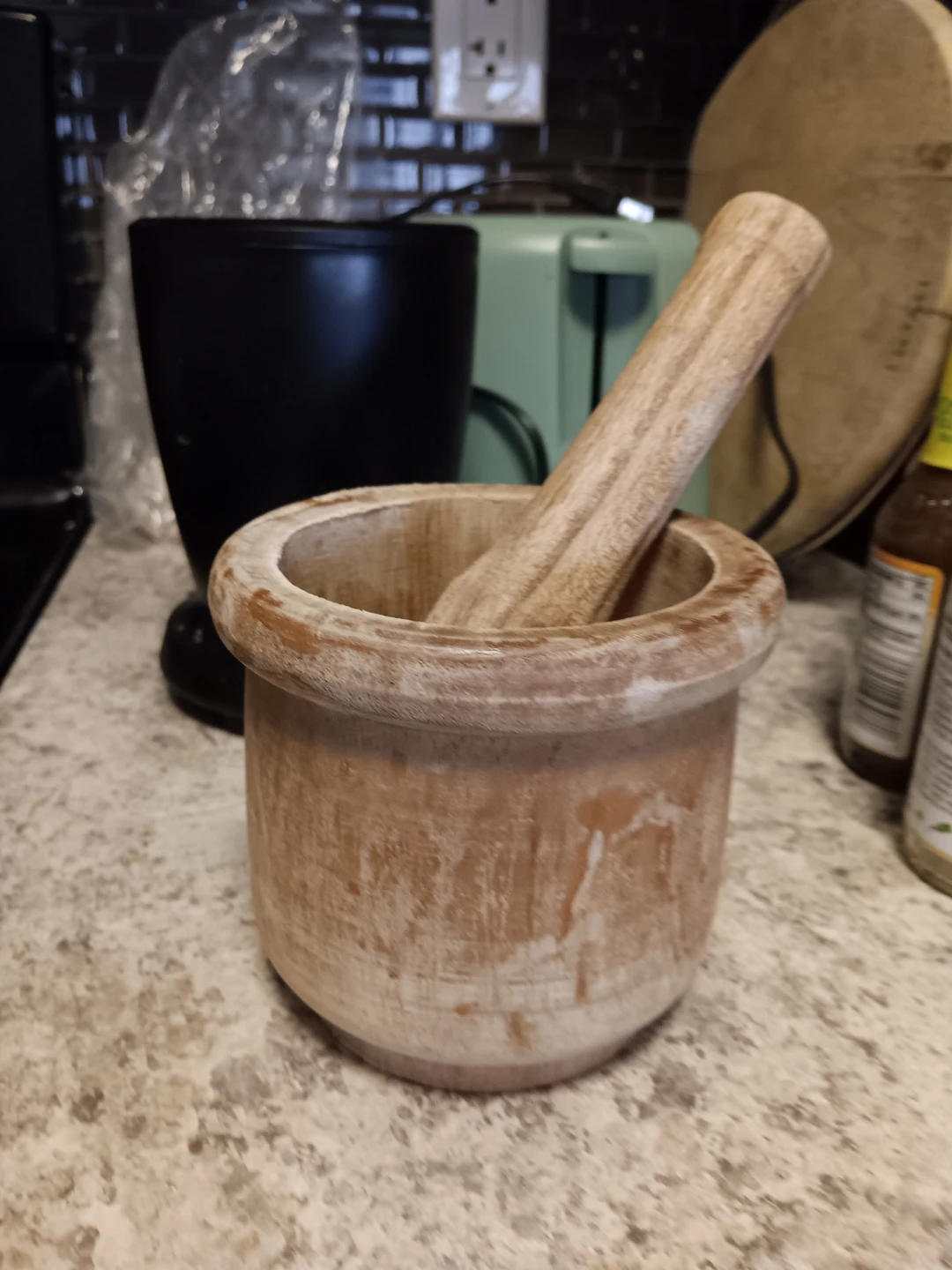 Moving Out sale- Wooden Mortar and Pestle Set