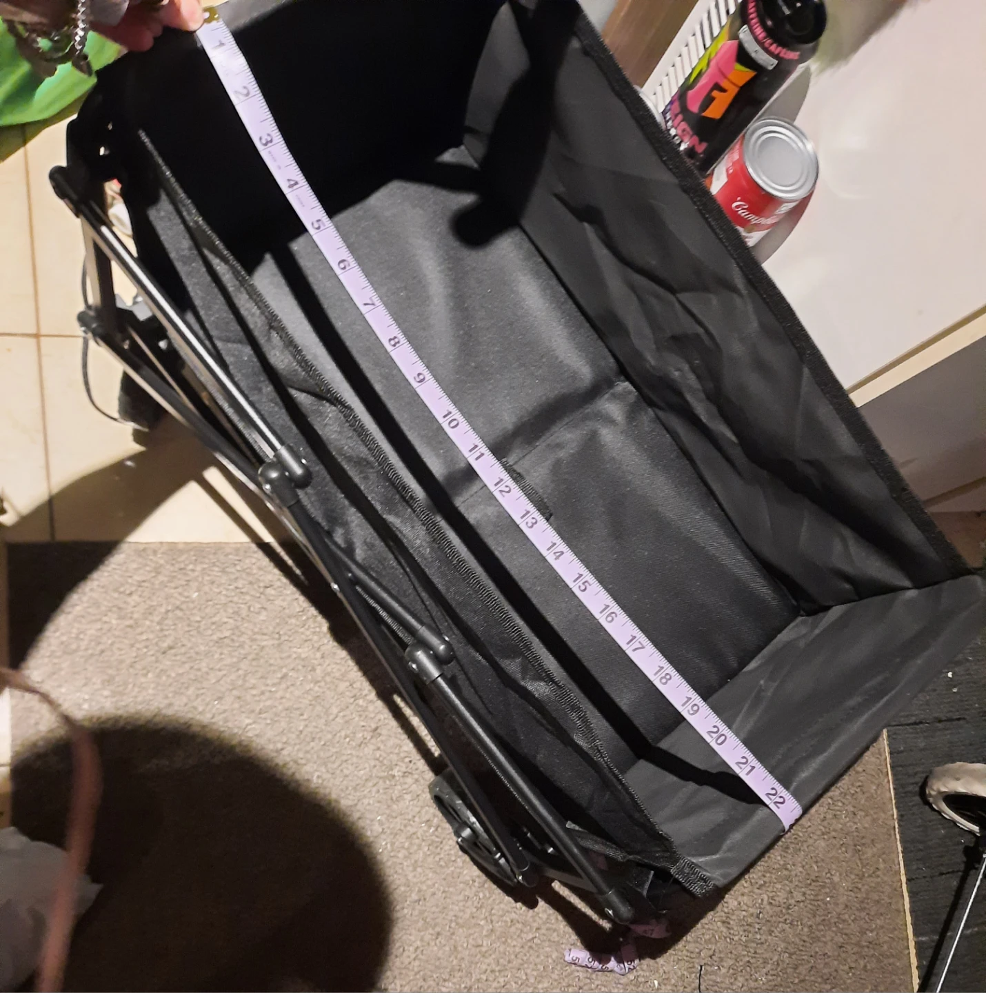 NWT Black Folding Wagon Cart with Extendable Handle - photo 5
