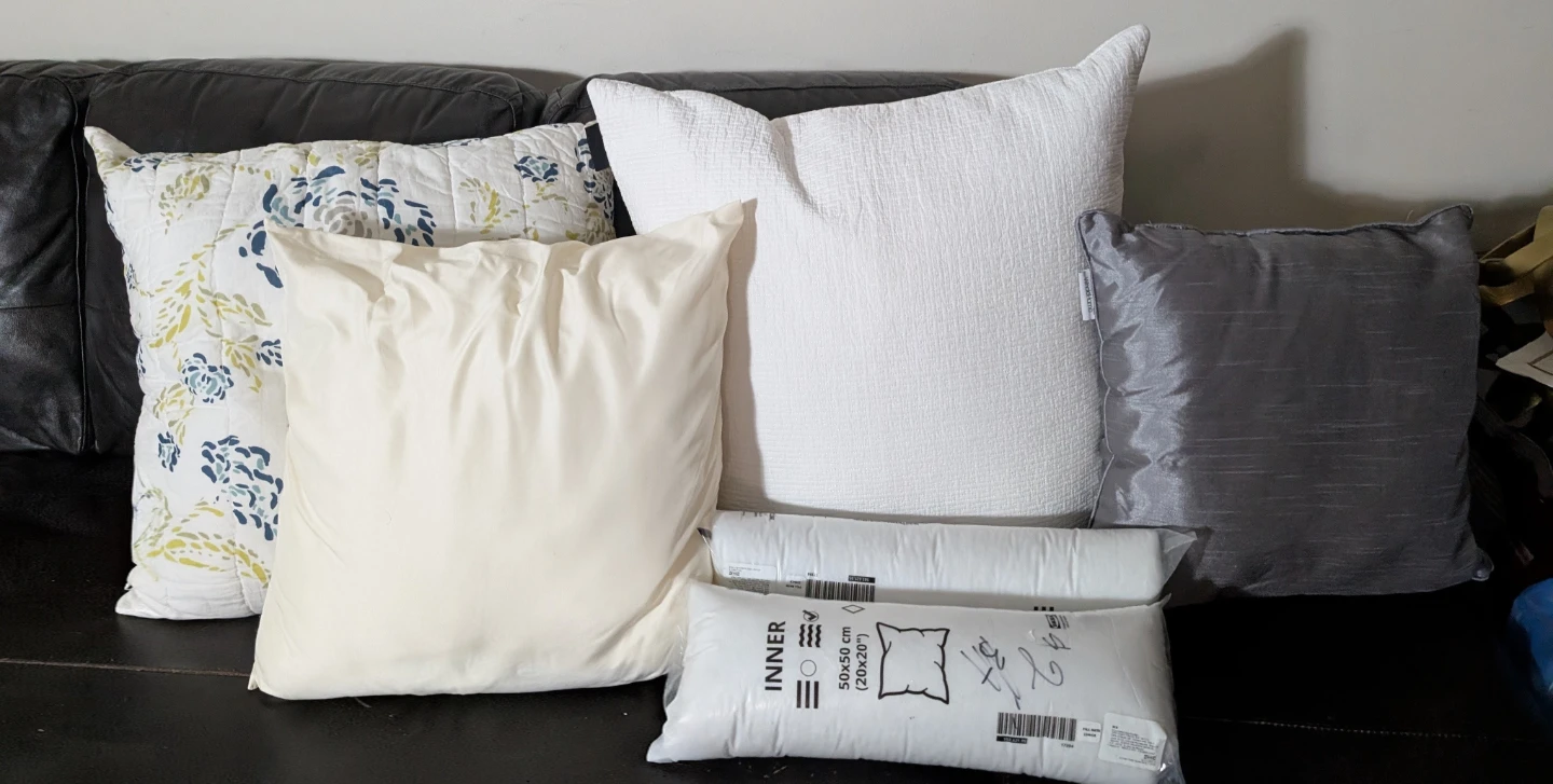 Large throw pillows
