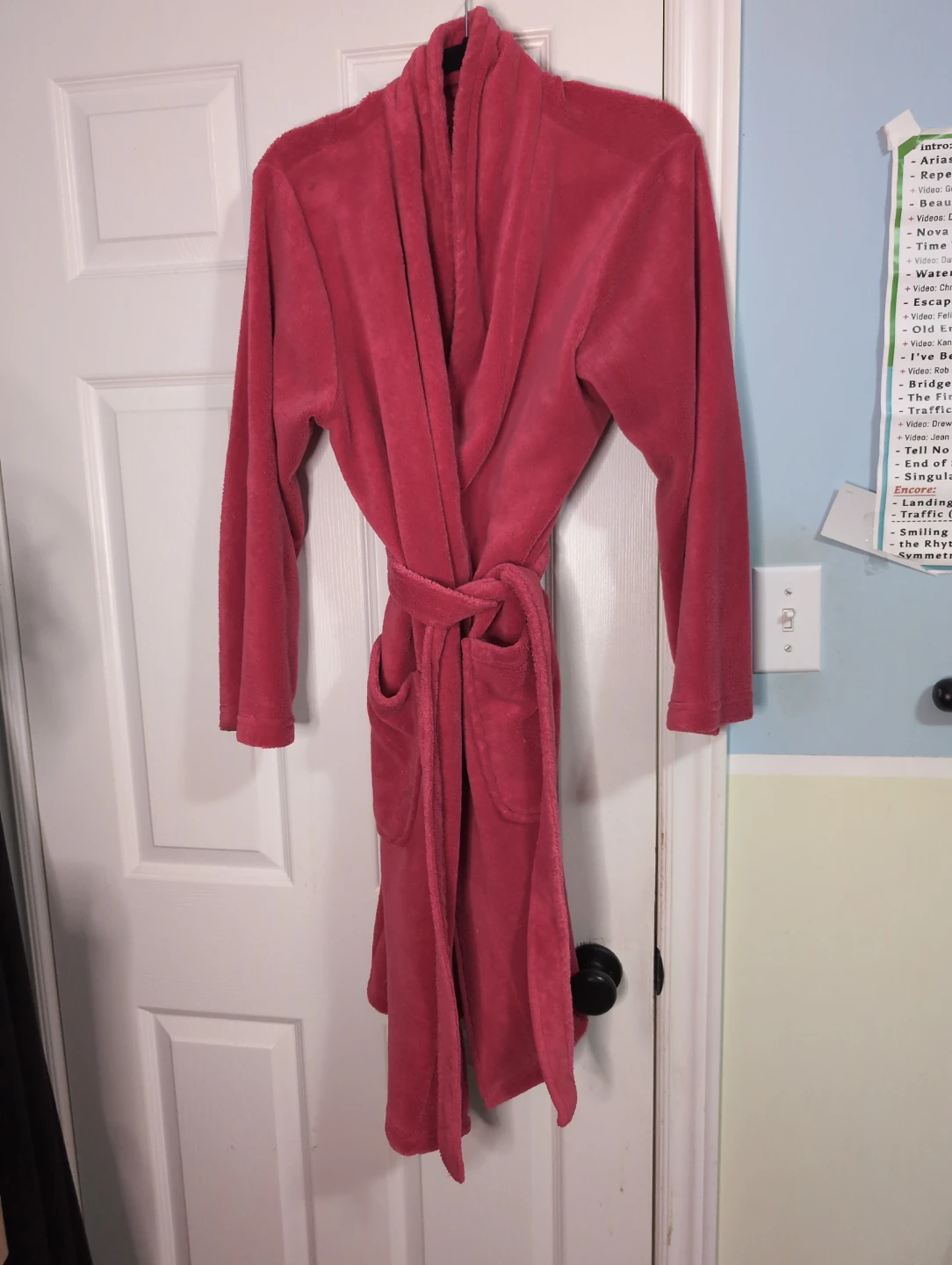 Ardene Pink Fleece Robe Size large