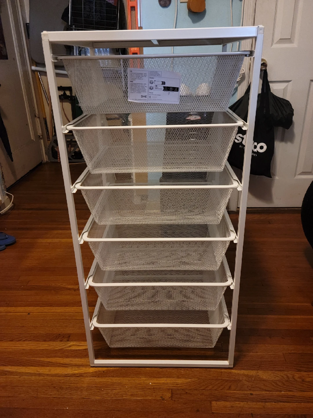 IKEA White 6-Drawer Rolling Cart