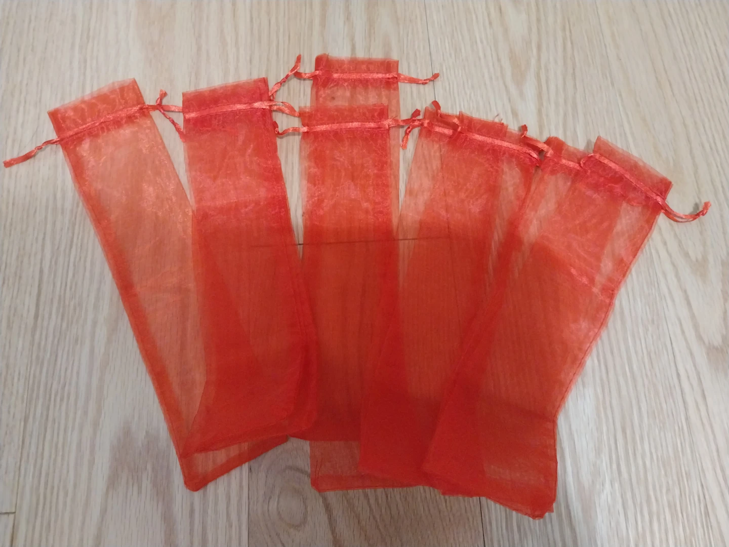 Red Organza Gift Pouches / Bags for Wedding, etc.
