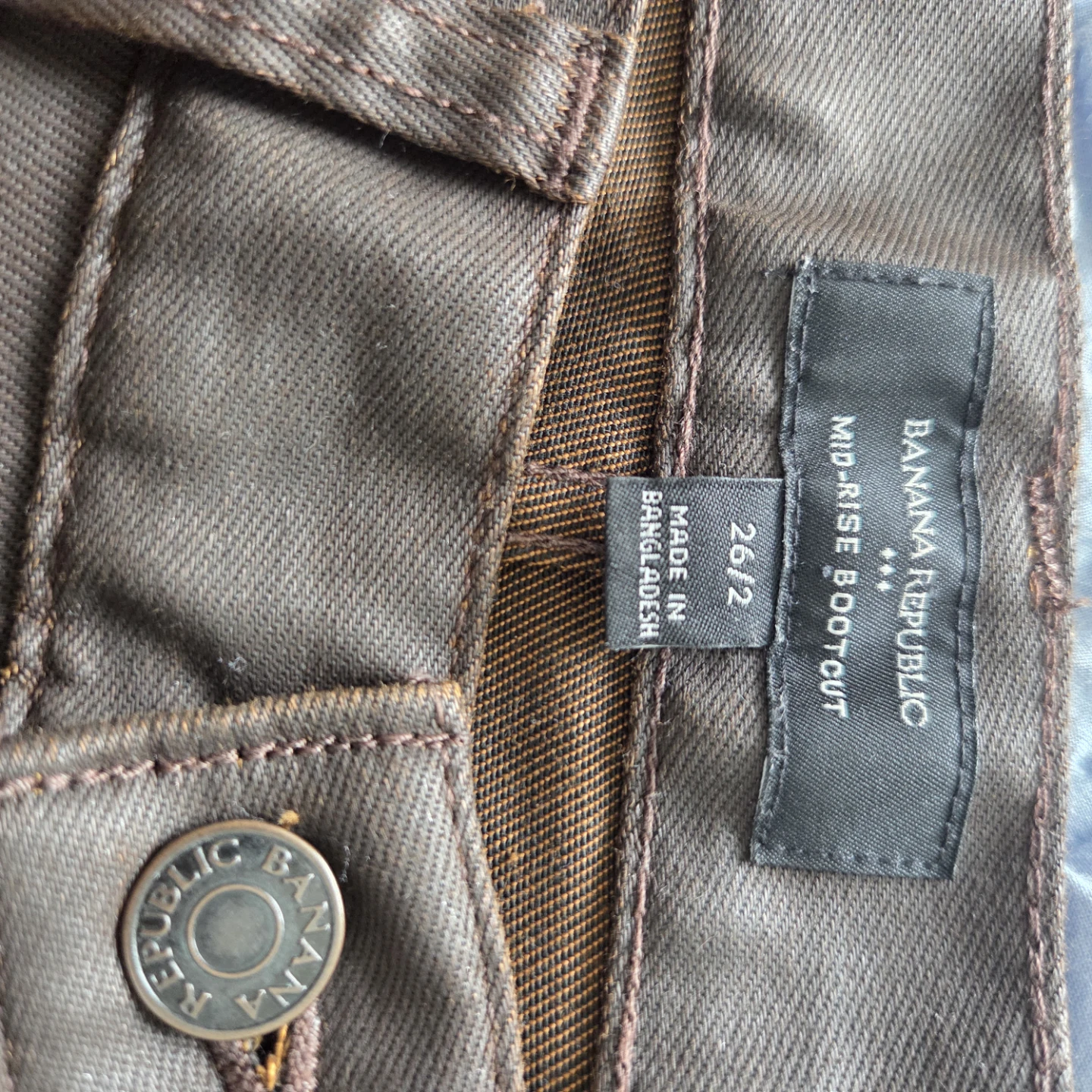 Banana Republic Mid-Rise Bootcut Jeans Chocolate Size 26/2 - photo 4