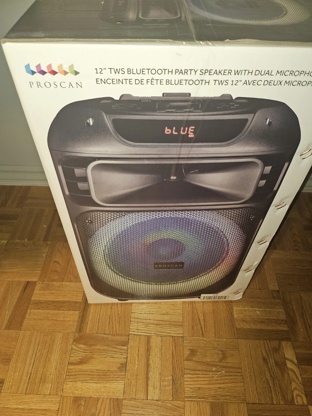 PROSCAN 12" TWS Bluetooth Party Speaker with Dual Microphones