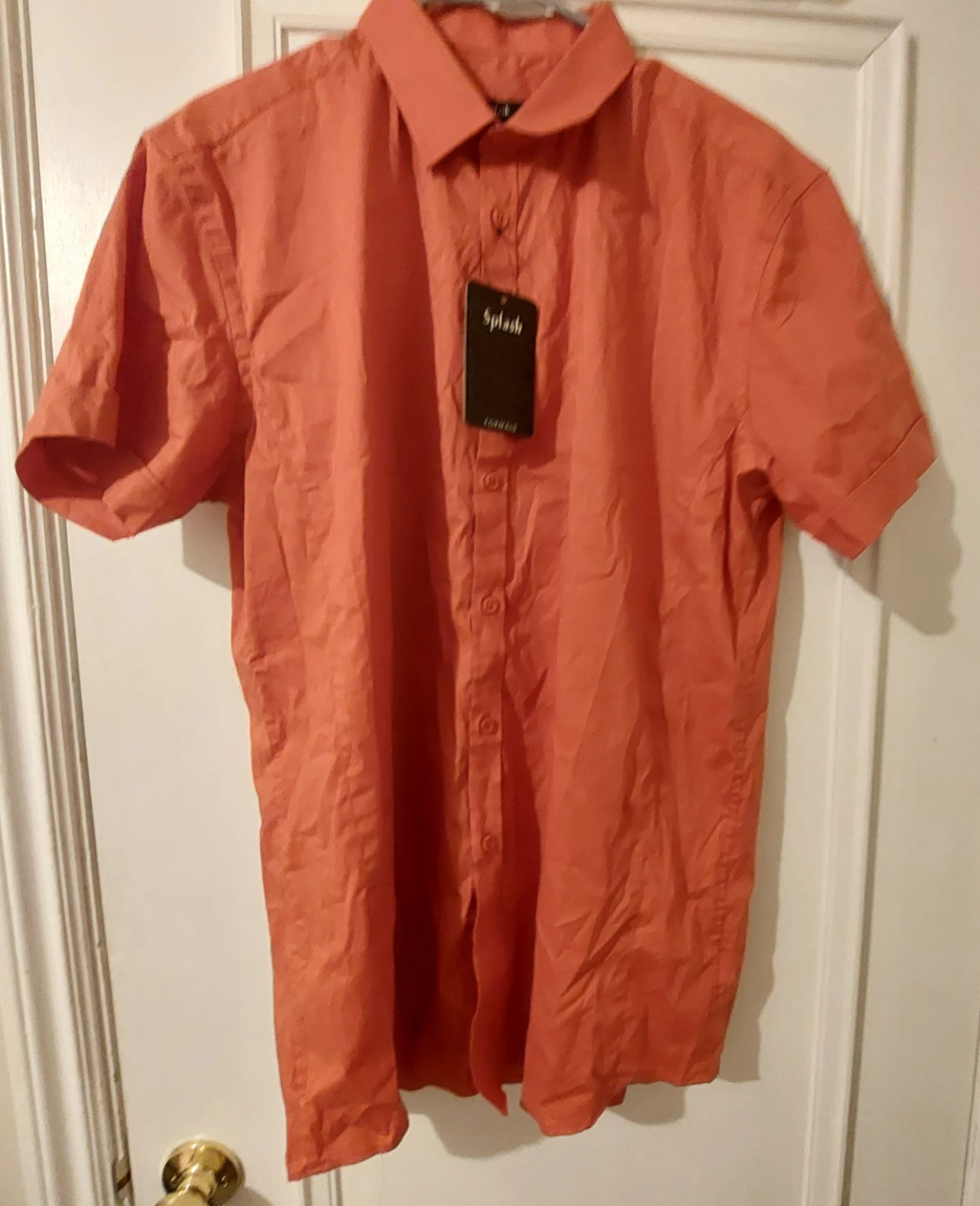 Splash Formals Men's Orange Short Sleeve Shirt - photo 2