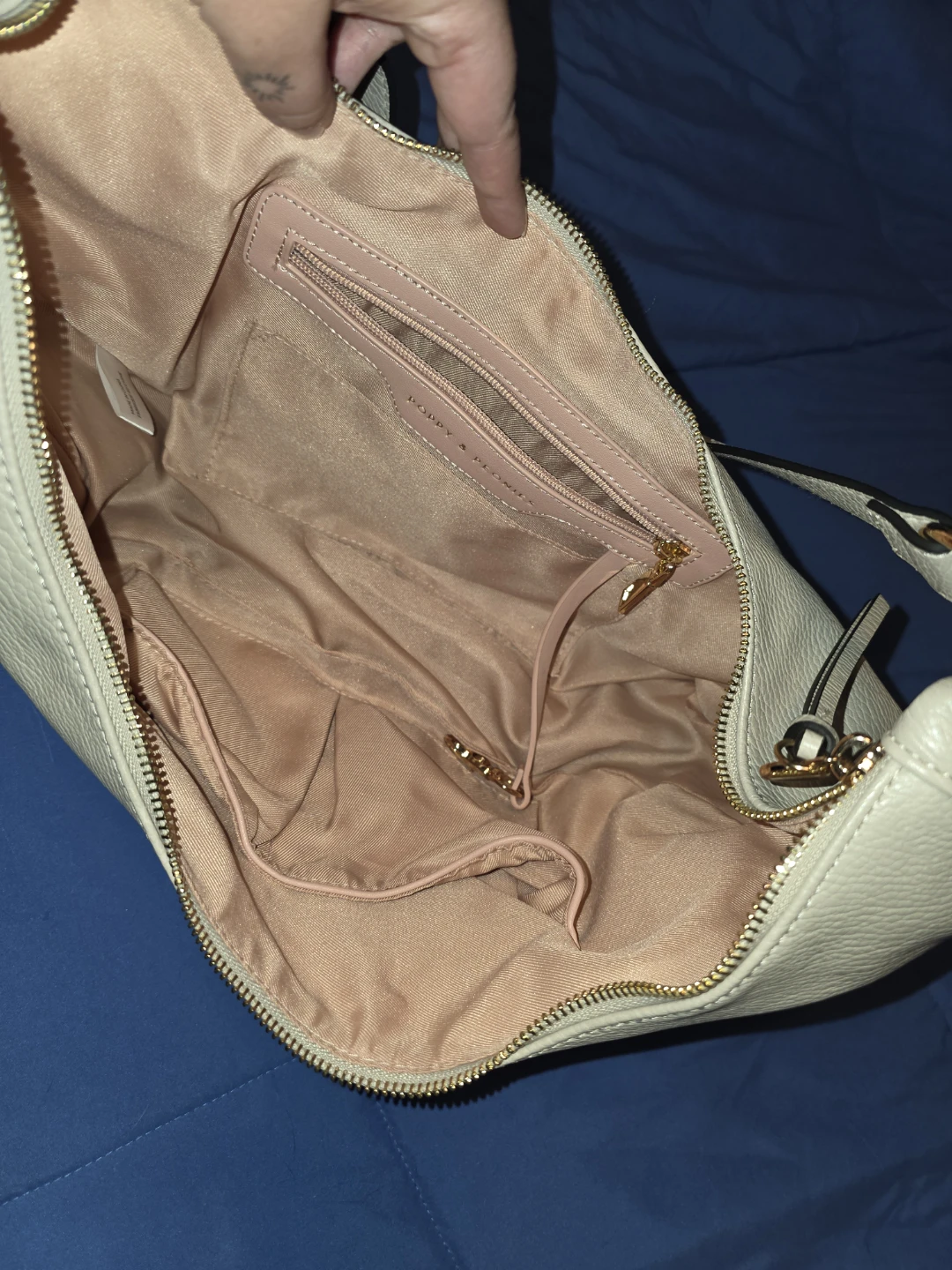 Poppy & Peonies Fog Hobo Handbag - photo 3