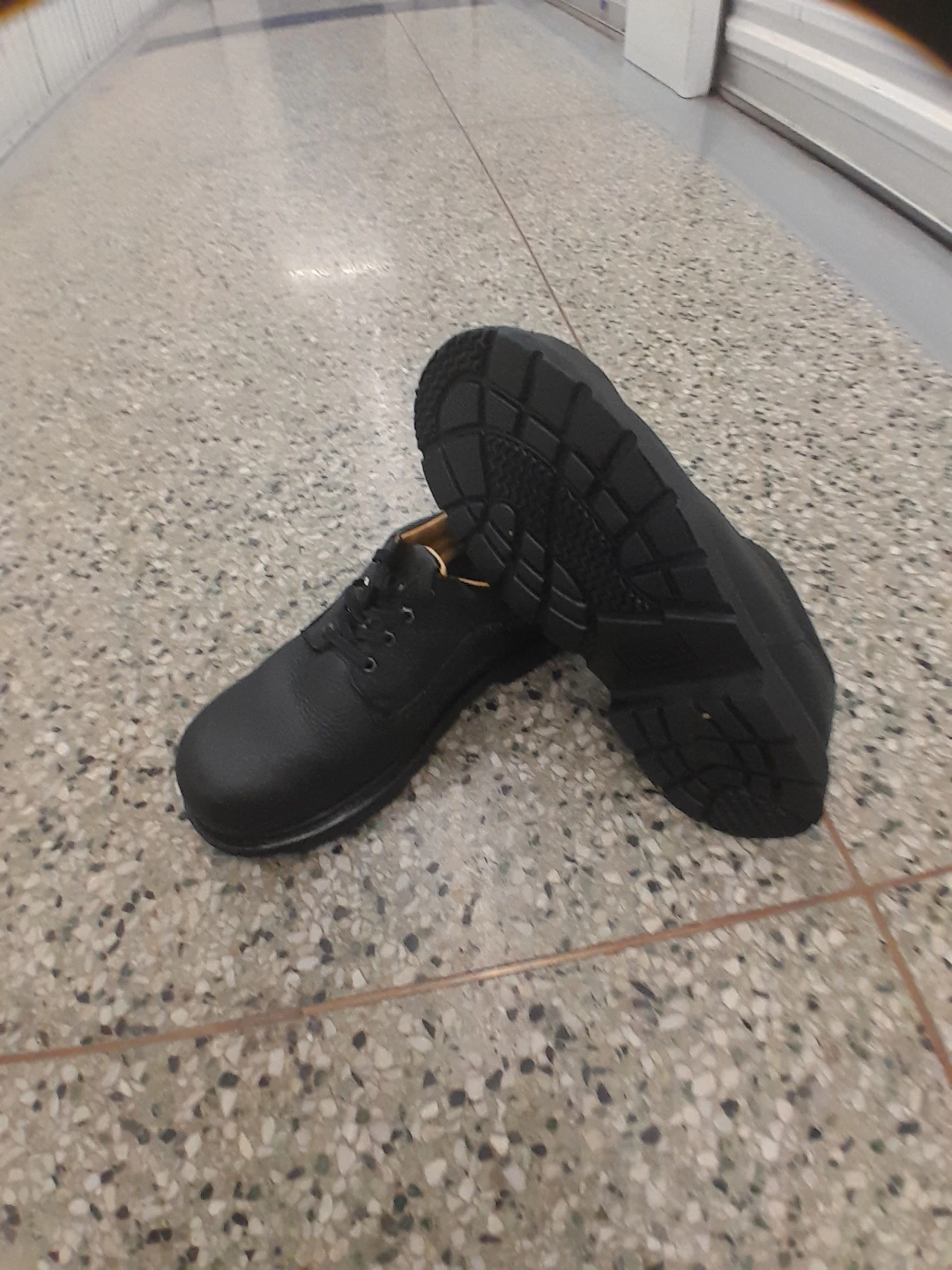 Black Leather Safety Shoes Original Dakota Men's Size 12 - photo 5