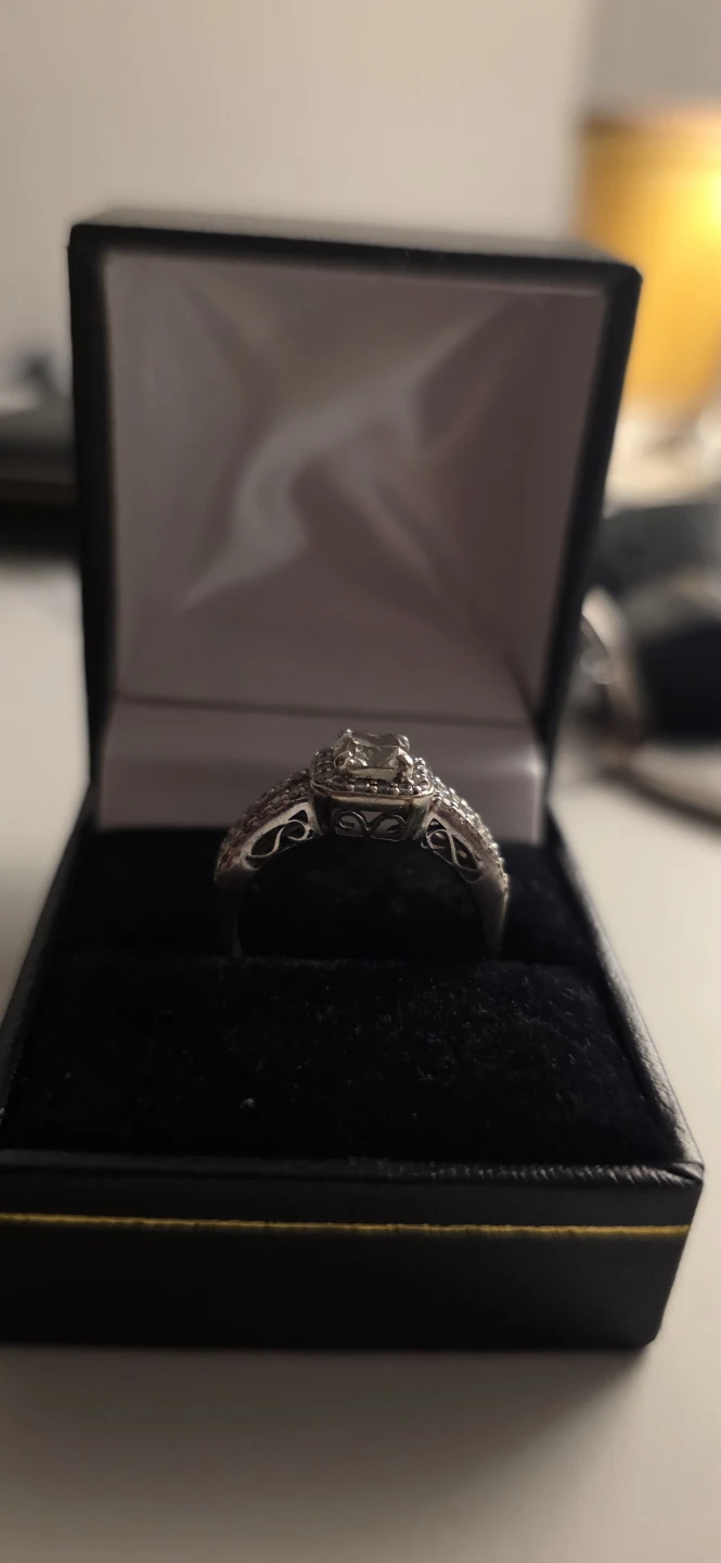 Diamond Engagement Ring in Black Box - photo 2