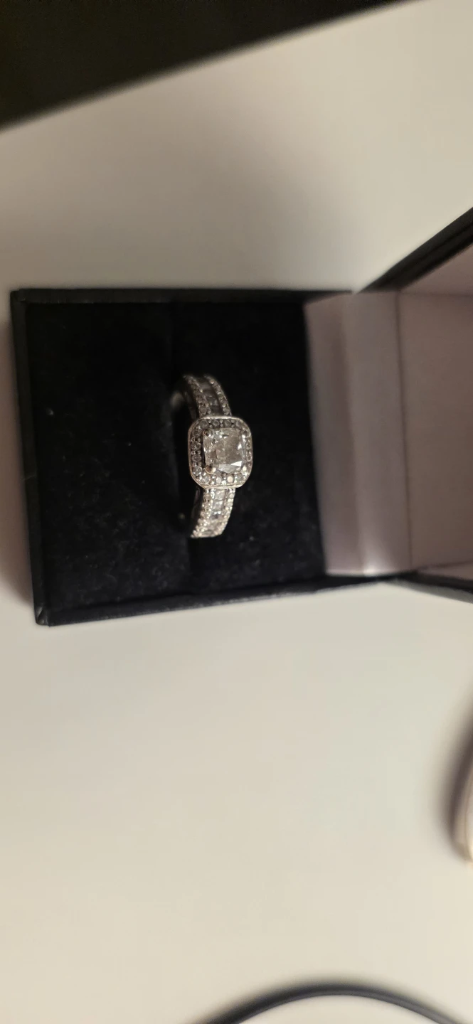 Diamond Engagement Ring in Black Box - photo 3