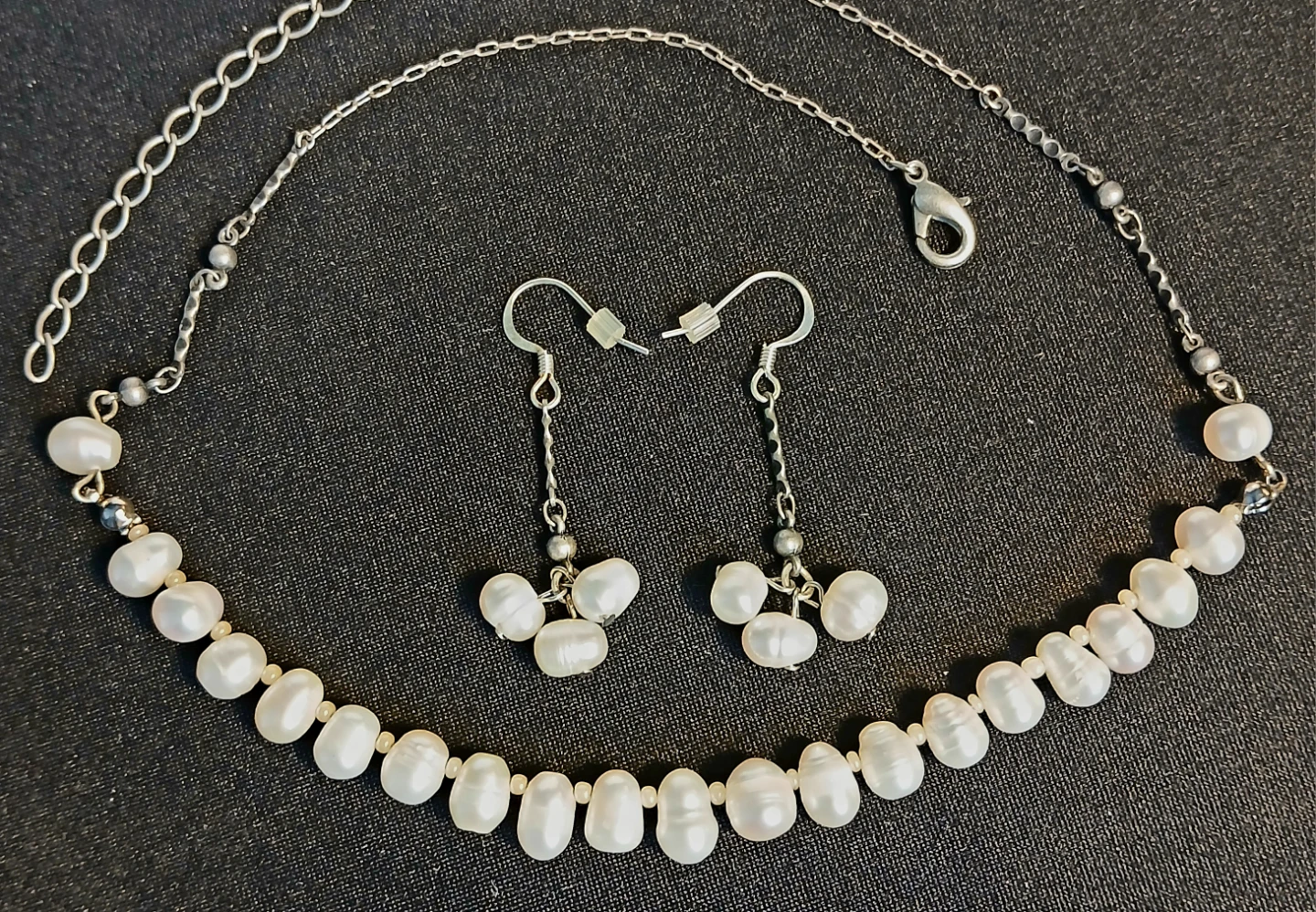 Pearl Necklace and Earring Set - photo 4