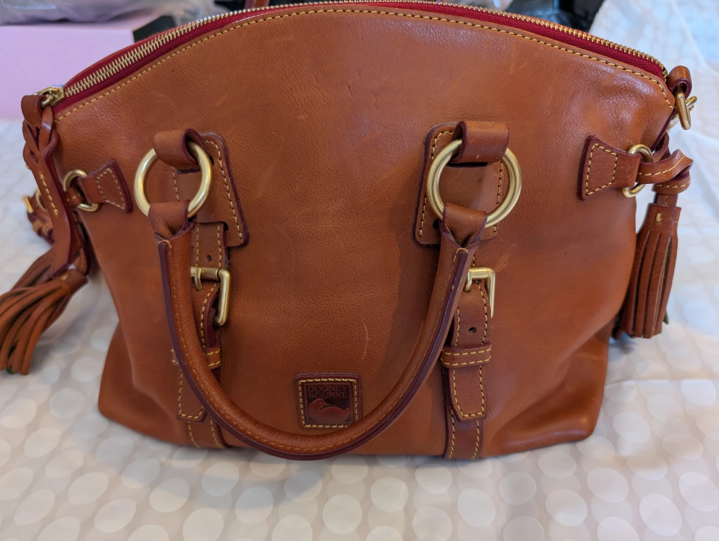 Dooney & Bourke Brown Leather Satchel Bag - photo 3