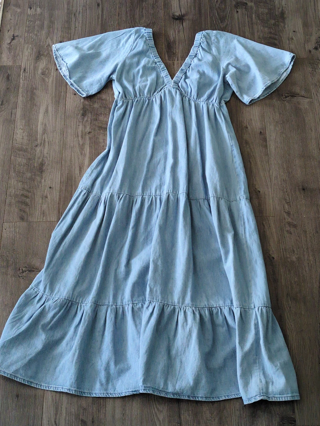 Denim tiered dress