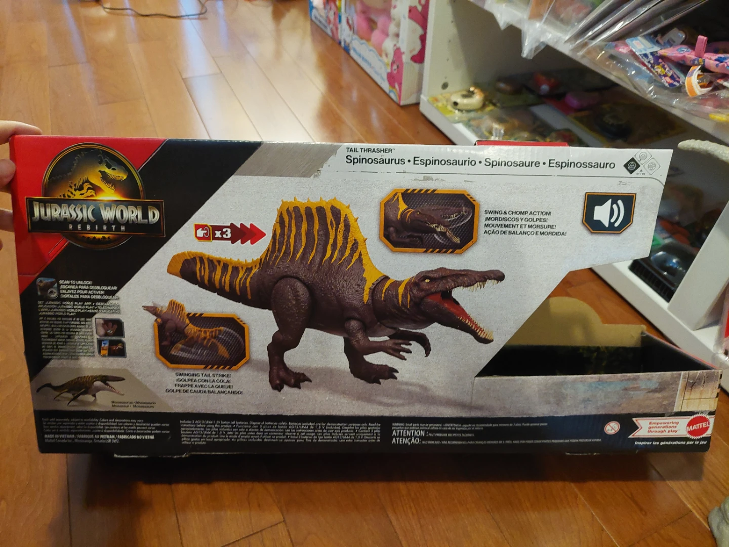 Jurassic World Re:Birth Tail Thrashers Spinosaurus Dinosaur Toy - photo 3