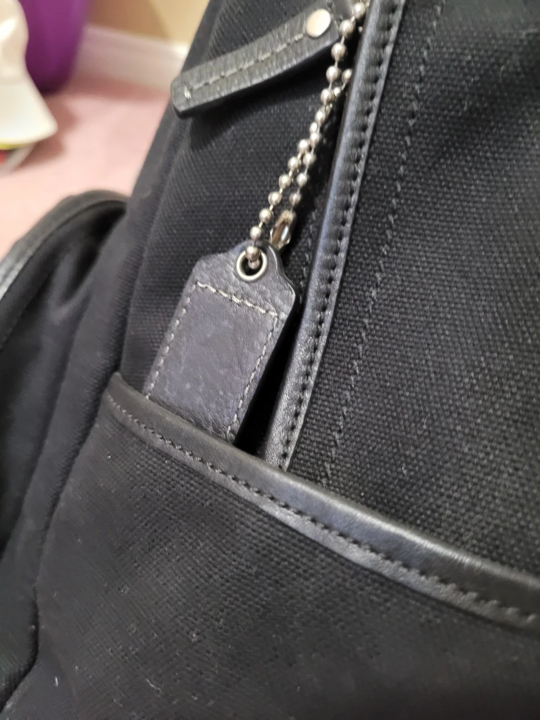 Coach Black Canvas & Leather Backpack - photo 3