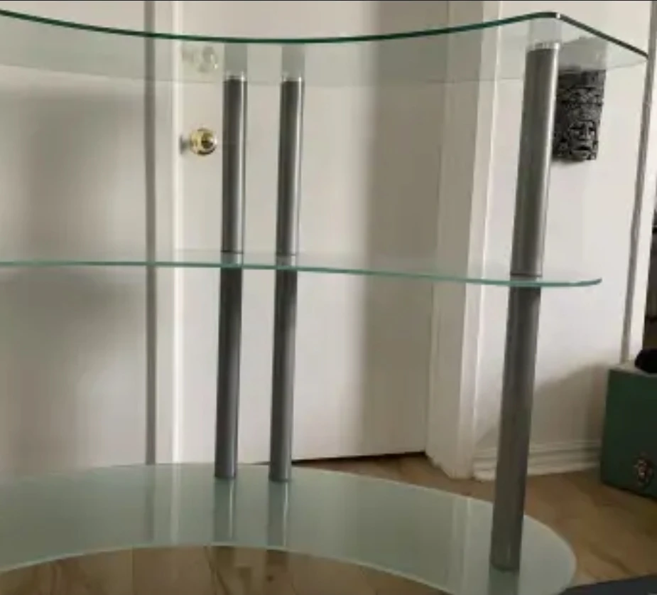 3-Tier Glass Shelf Display Stand