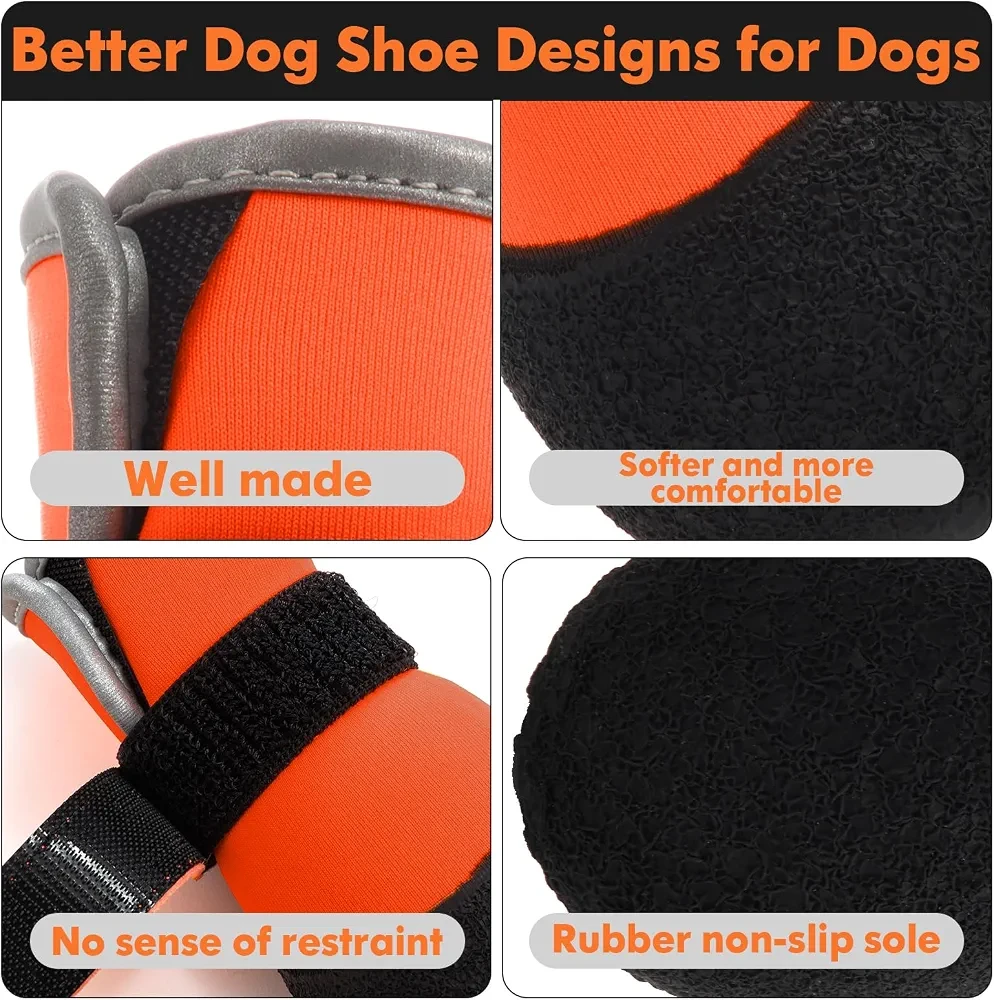 Orange Dog Boots with Black Non-Slip Soles Size 8 - photo 4
