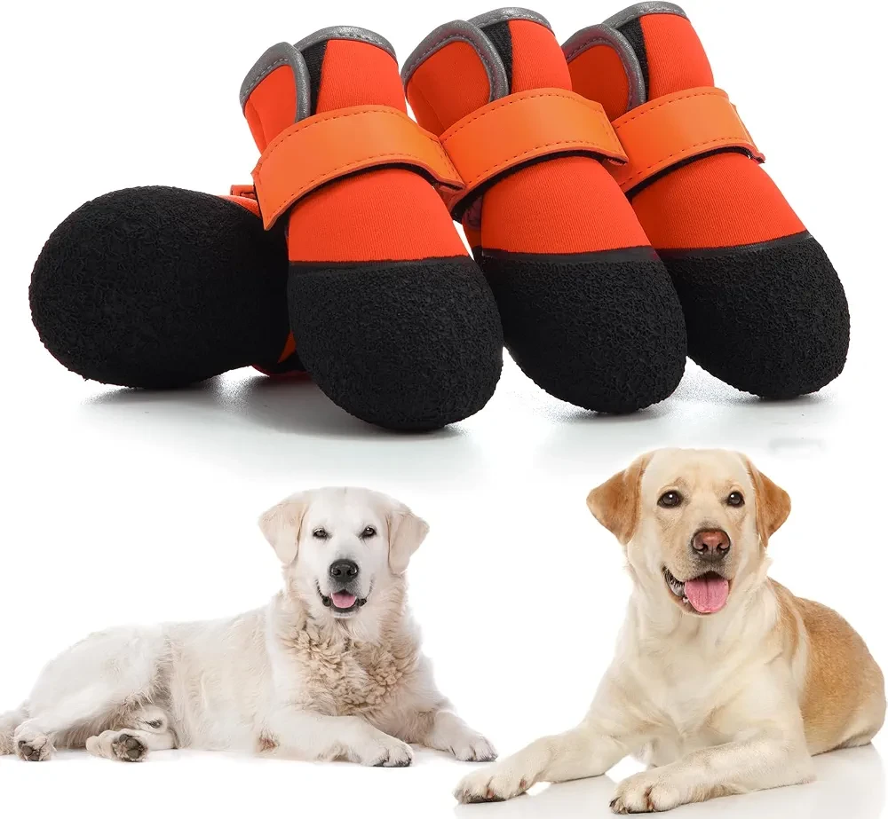 Orange Dog Boots with Black Non-Slip Soles Size 8 - photo 5