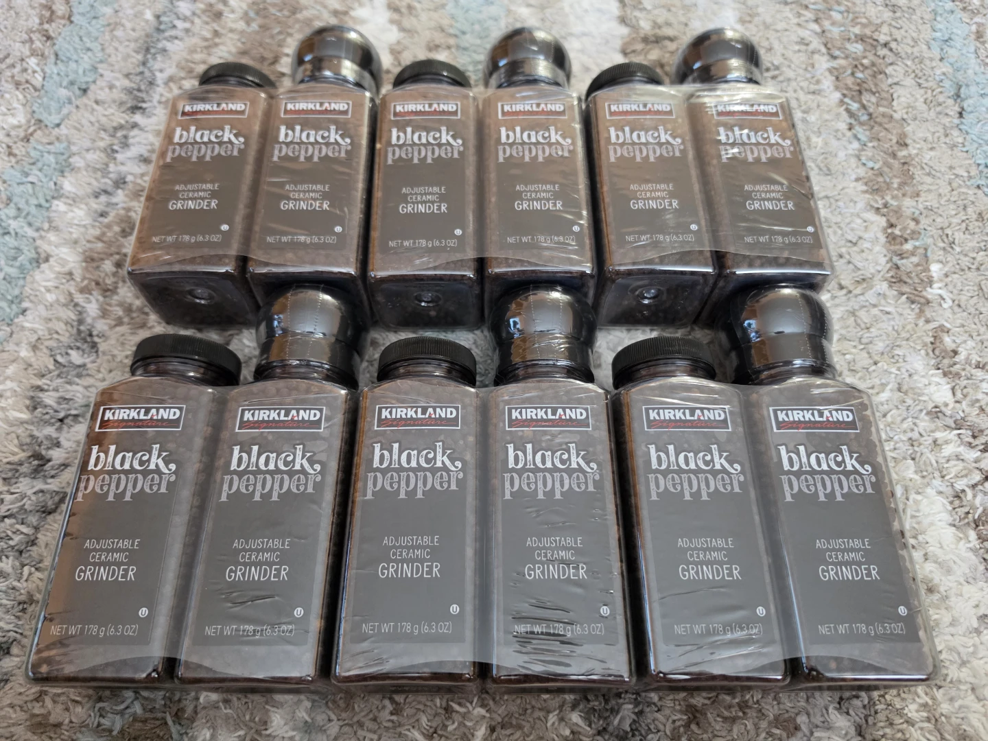 6 PACK Kirkland Signature, Black Pepper with Grinder