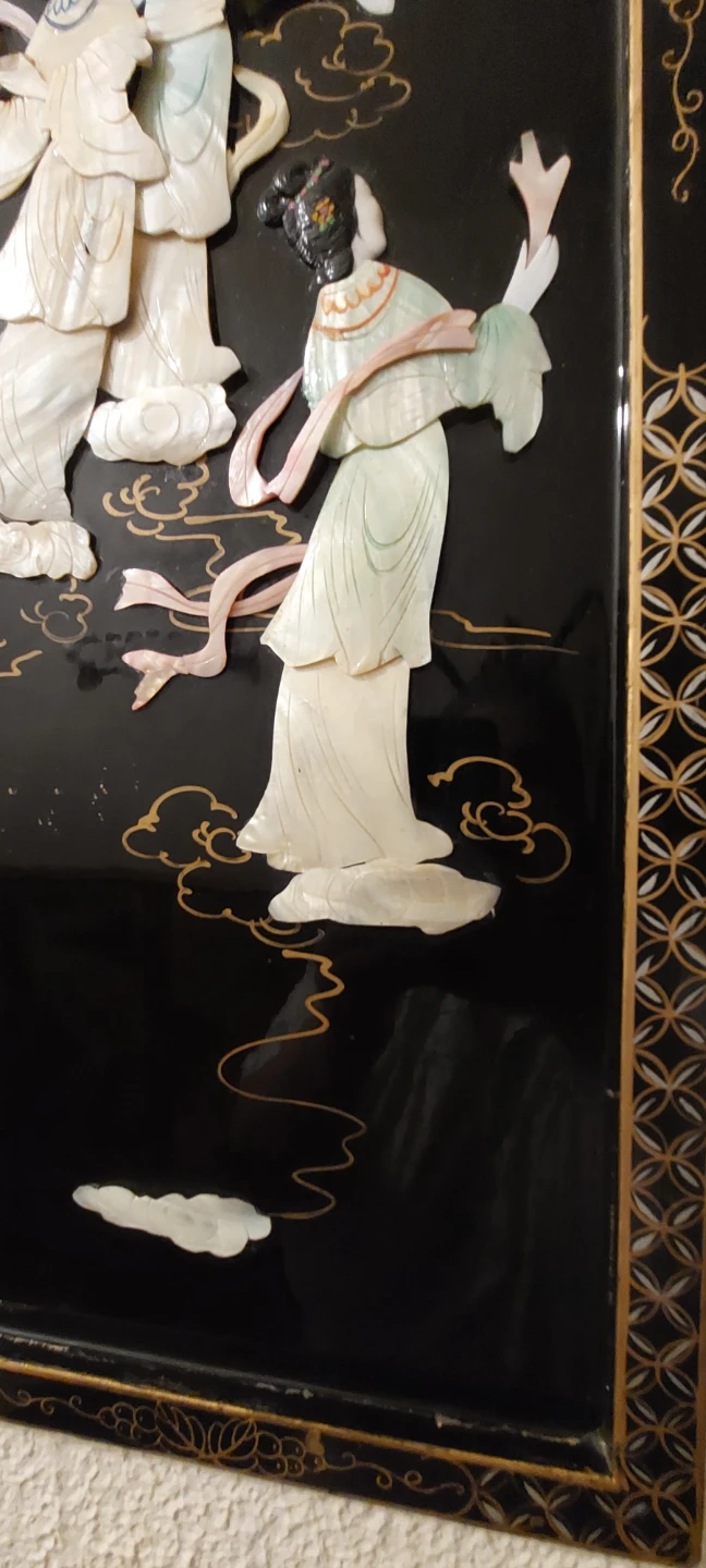 Vintage Mother of Pearl Wall Art Panel - photo 2