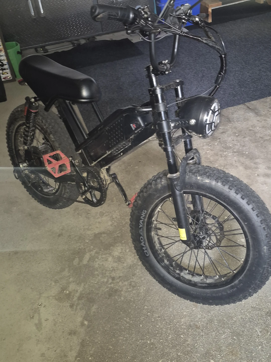 Black Fat Tire Electric Bike - photo 4