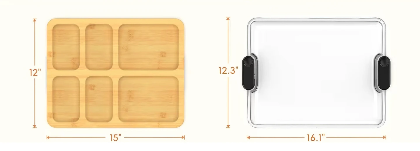 Bamboo Charcuterie Board with Lid - photo 5