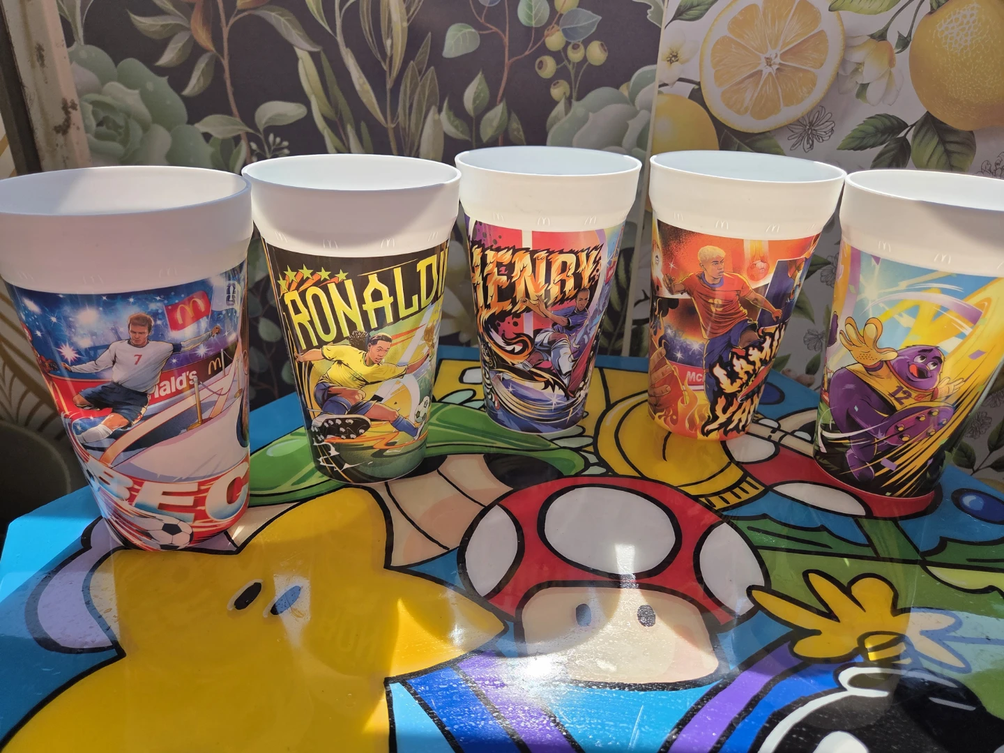 McDonalds Soccer Set of 5 Collectible Plastic Cups  or $5 each - photo 2