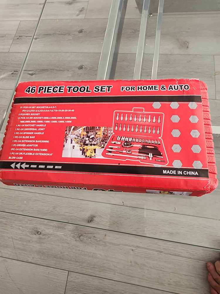 46 Piece Tool Set for Home & Auto