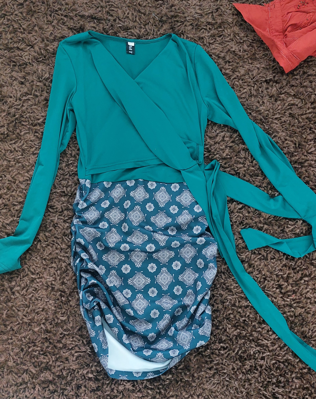 Teal Wrap Dress
