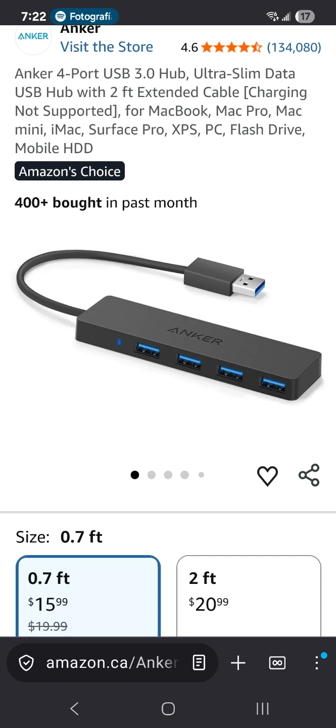 Anker 4 port USB hub