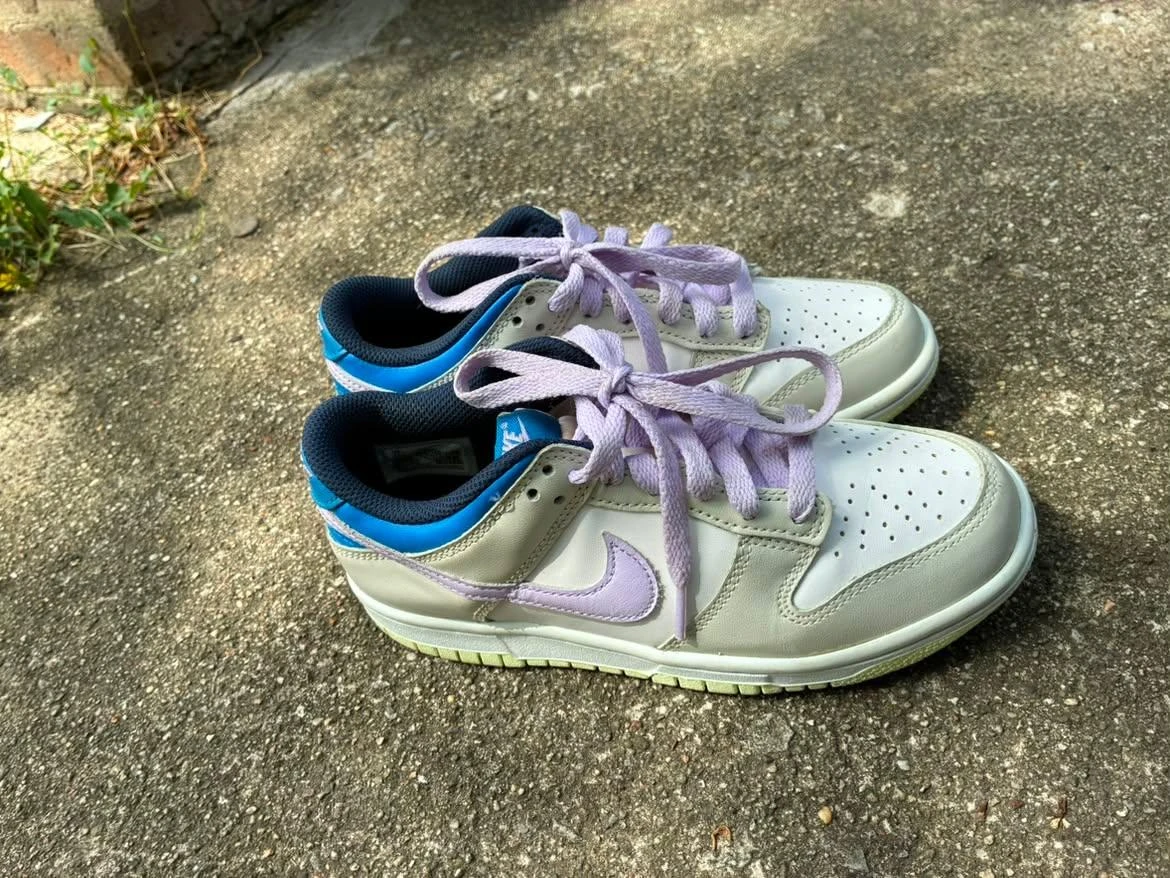 Nike Dunk Low "Light Bone/Active Blue" Sneakers - photo 2