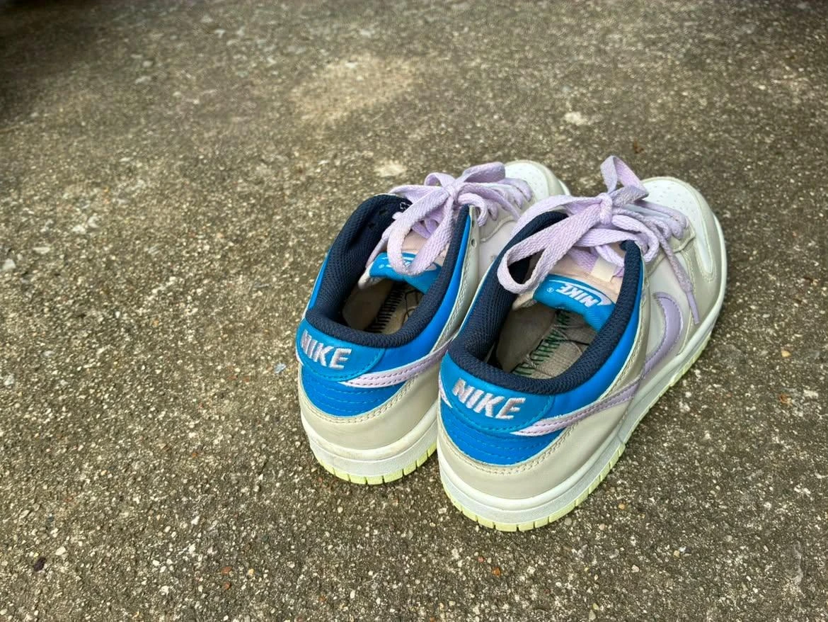 Nike Dunk Low "Light Bone/Active Blue" Sneakers - photo 3